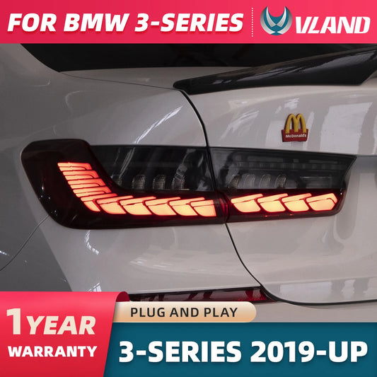 18-24 For BMW 3 Series G20/G80 M3 Vland OLED Tail Lights Sequential Turn Signal With Dynamic Welcome Lighting