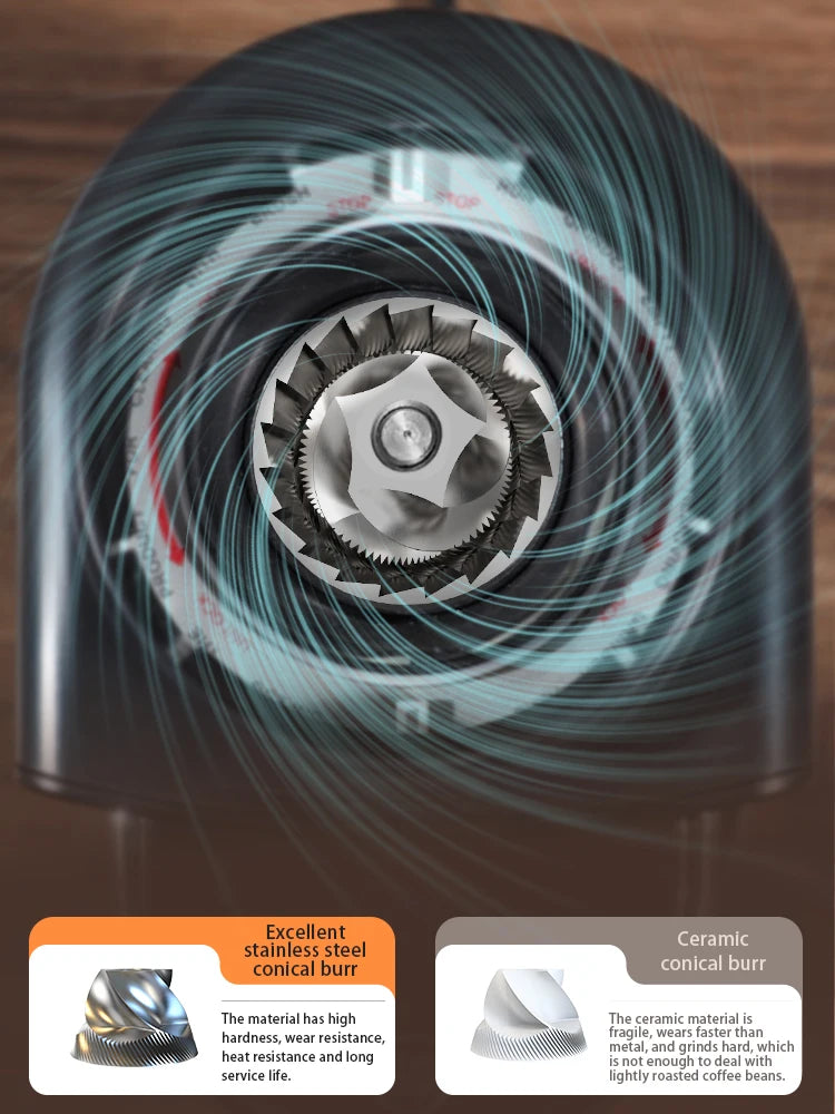 HiBREW Coffee Mill Automatic Electric Coffee Grinder with 31 Gears for Espresso American Coffee Pour Over Visual Bean Storage G3