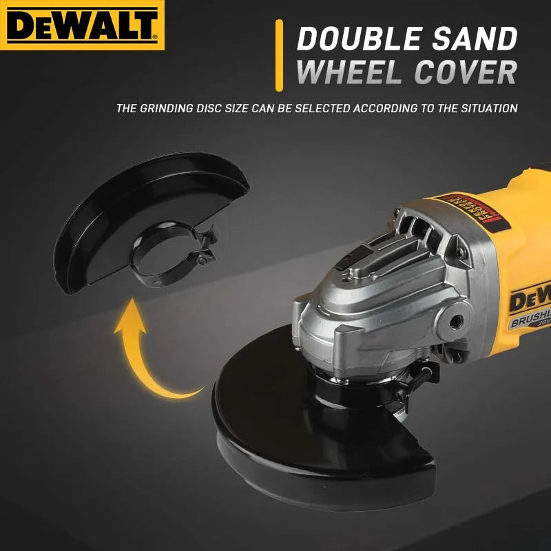 Dewalt DCG414 18V Max XR Brushless Angle Grinder - 125mm, 8800 RPM, Cutting & Polishing for Metal/Wood/Pipe