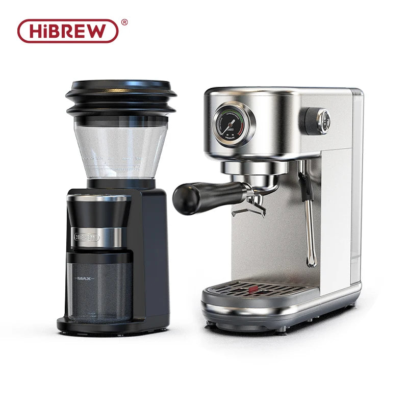HiBREW Coffee Mill Automatic Electric Coffee Grinder with 31 Gears for Espresso American Coffee Pour Over Visual Bean Storage G3