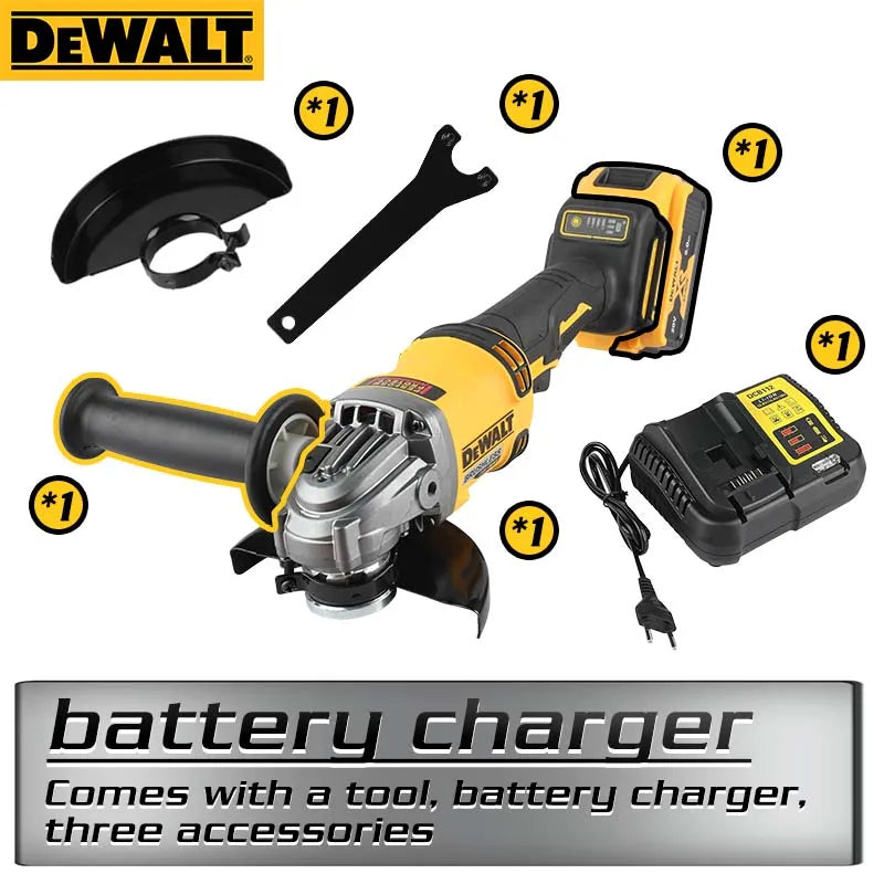 Dewalt DCG414 18V Max XR Brushless Angle Grinder - 125mm, 8800 RPM, Cutting & Polishing for Metal/Wood/Pipe