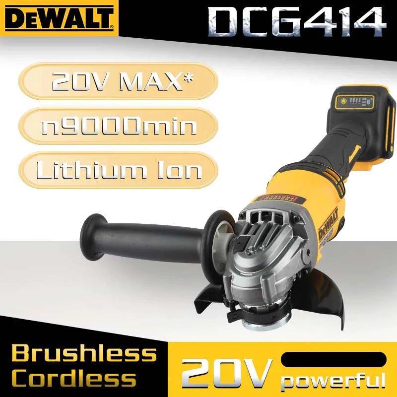 Dewalt DCG414 18V Max XR Brushless Angle Grinder - 125mm, 8800 RPM, Cutting & Polishing for Metal/Wood/Pipe