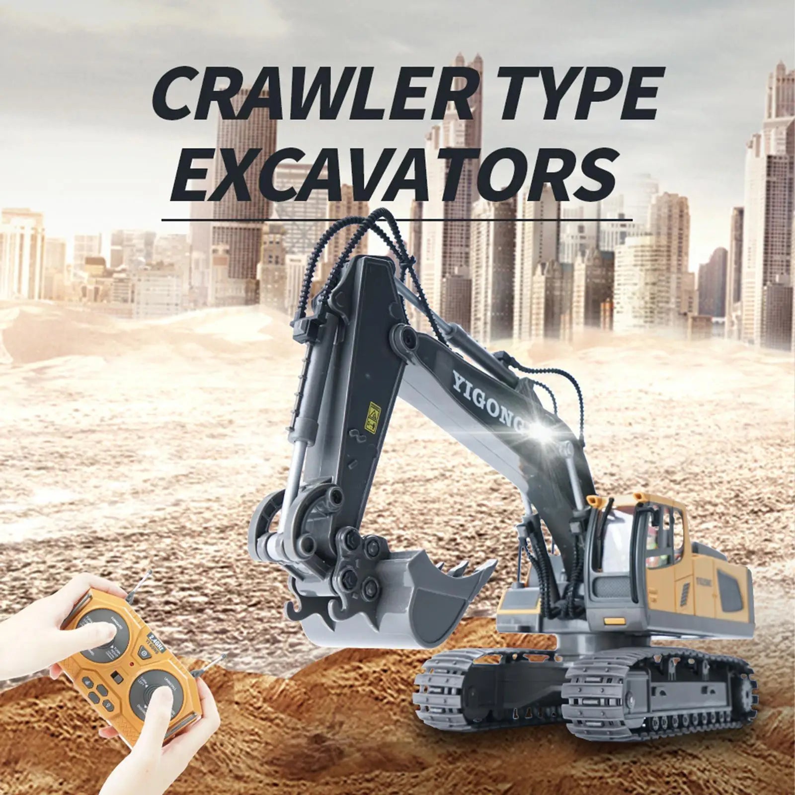 1/20 11CH Crawler 2.4G Wireless Construction RC Cars Toy Remote Control Excavator Kids Children Birthday Gifts
