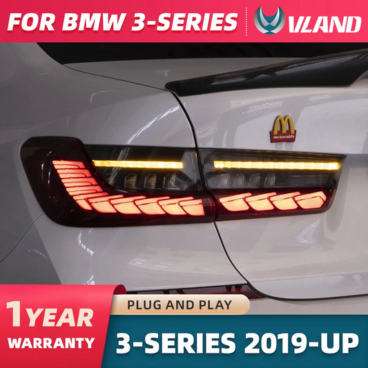 18-24 For BMW 3 Series G20/G80 M3 Vland OLED Tail Lights Sequential Turn Signal With Dynamic Welcome Lighting