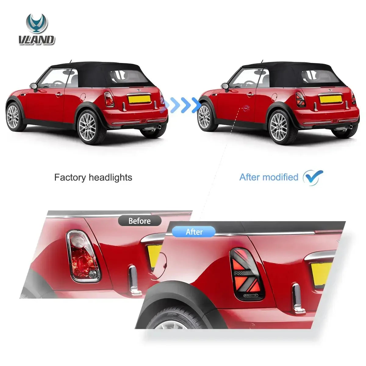 01-06 Mini R Series 1th Gen(R50 R52 R53) Vland LED Tail Lights Sequential Turn Signal With Dynamic Welcome Lighting