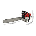 Gasoline Chainsaw with 52cc Engine, 20-inch Bar, and 7500RPM Speed for Heavy-Duty Cutting, Complete with Tool Bag