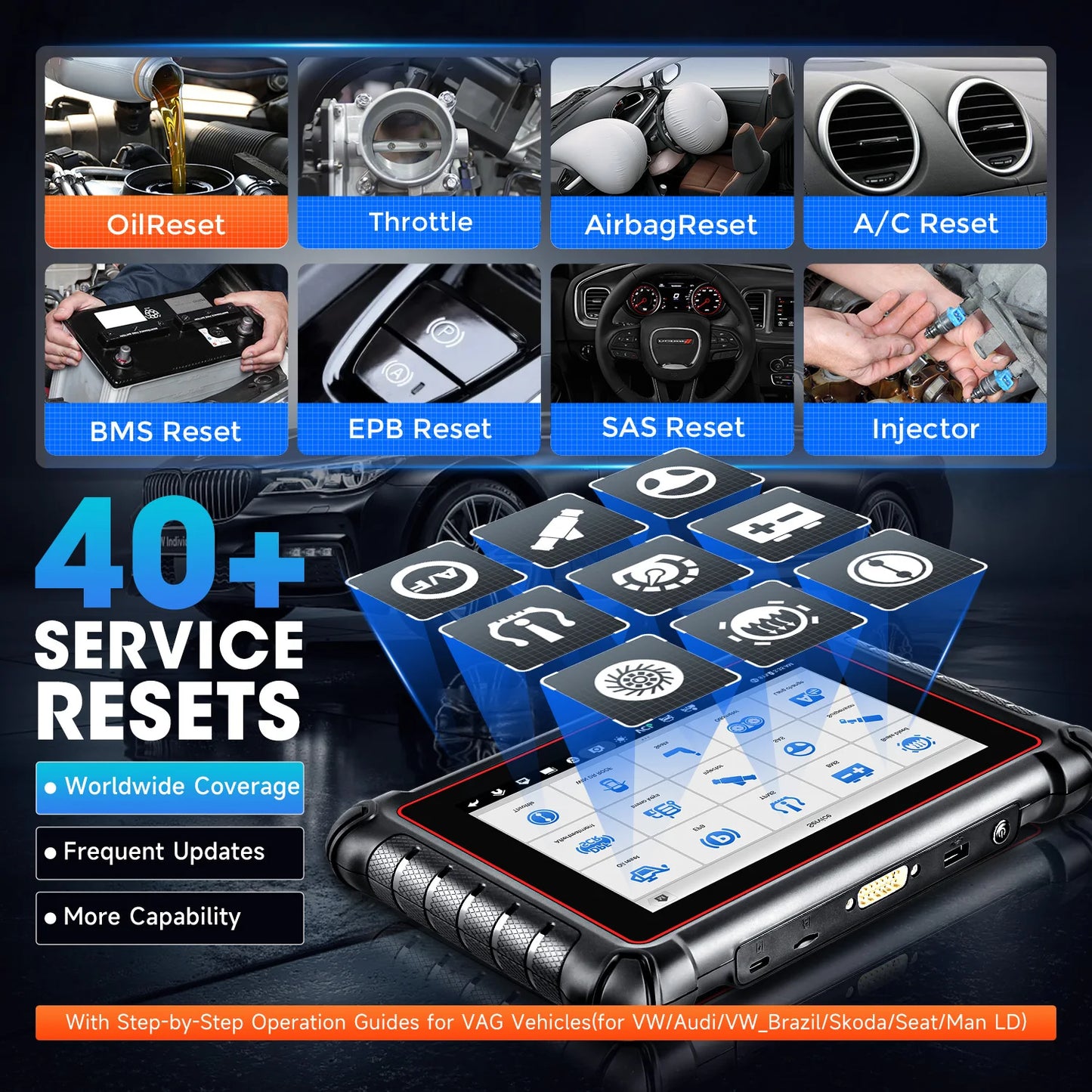 2025 Newest Autel MaxiPRO MP900-BT OBD2 Scanner DoIP/CAN FD ECU Coding Active Test 40+ Services Upgraded of MS906BT/MP900/ MP808