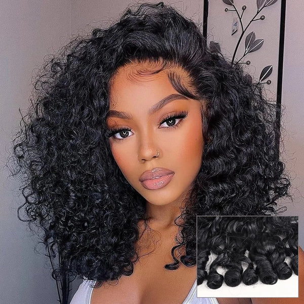 Burmese Curly Human Hair Wig With Spiral Curls End 13x4 Lace Front Wigs 220 Density Pre Plucked Tiny Knots 13x6 Lace Frontal Wig