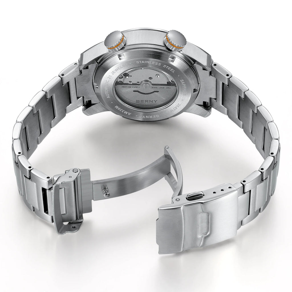 BERNY Automatic Dive Watch for Men Super Luminous Original Design 20ATM Man Wristwatch Sapphire Swim Sport Mechanical Male Watch