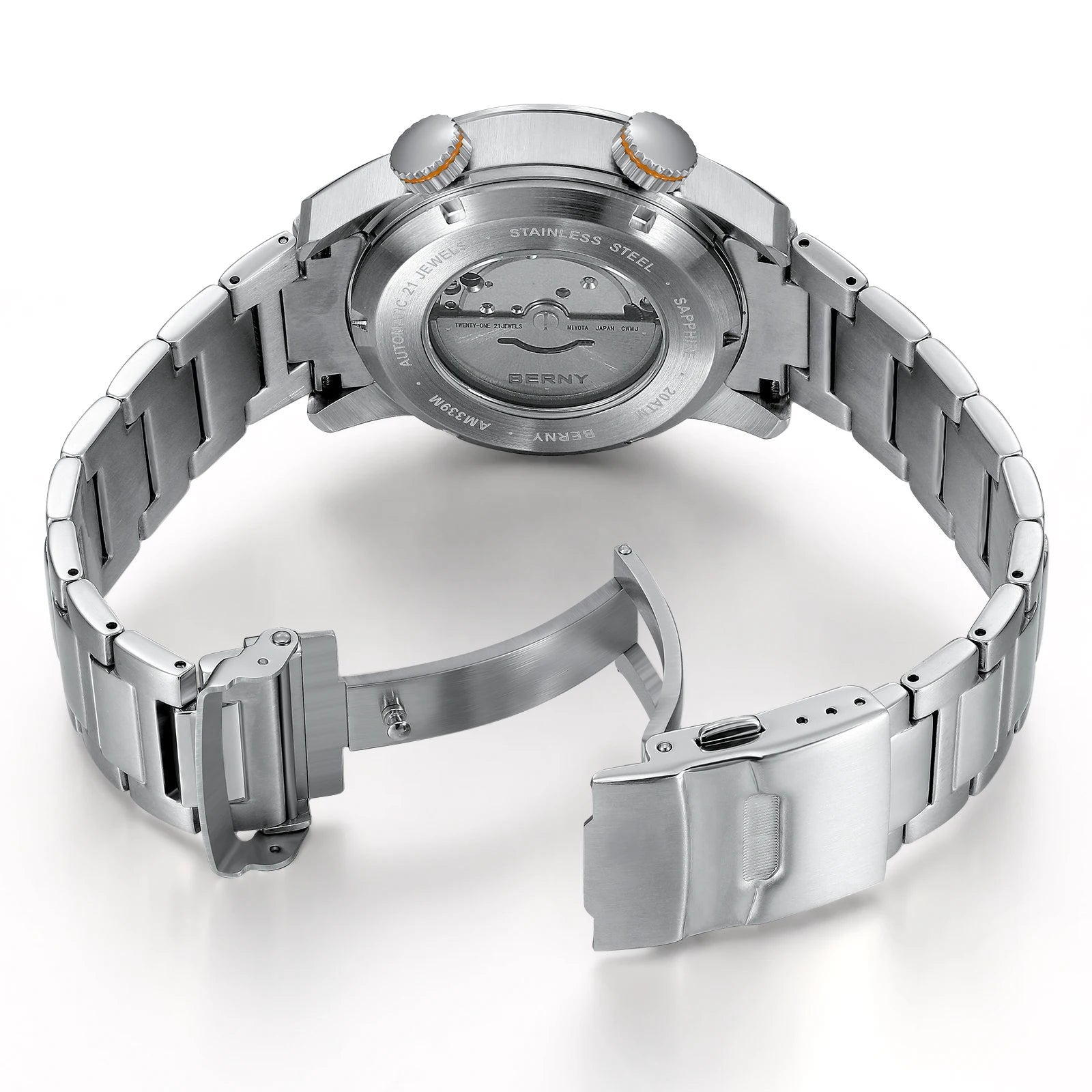 BERNY Automatic Dive Watch for Men Super Luminous Original Design 20ATM Man Wristwatch Sapphire Swim Sport Mechanical Male Watch