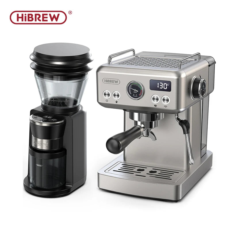 HiBREW Coffee Mill Automatic Electric Coffee Grinder with 31 Gears for Espresso American Coffee Pour Over Visual Bean Storage G3