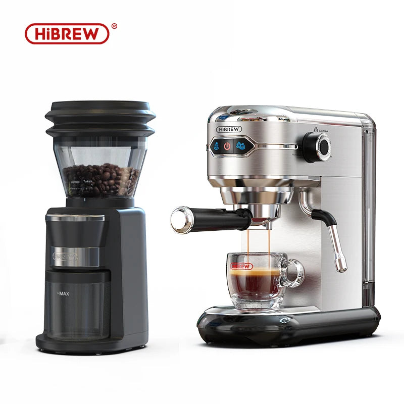 HiBREW Coffee Mill Automatic Electric Coffee Grinder with 31 Gears for Espresso American Coffee Pour Over Visual Bean Storage G3